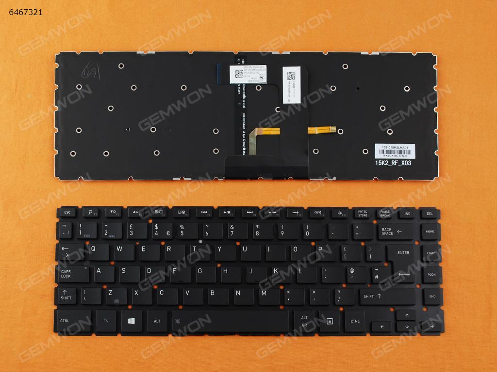 Picture of New Replacement Laptop Keyboard For TOSHIBA ??? BLACK( Win8 Backlit) Uk Layout