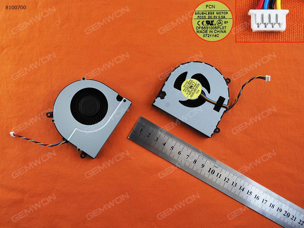 Picture of New Replacement CPU Cooling Fan For Lenovo G700 G710(Original) Oxidation on the surface. AB07505HX110B00 Layout
