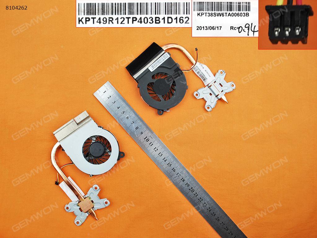 Picture of New Replacement CPU Cooling Fan For HP CQ62 G62 CQ42 CPU (Integrated Graphics,Heatsink Crude copper tube) 638402-001 595832-001 597780-001 Layout