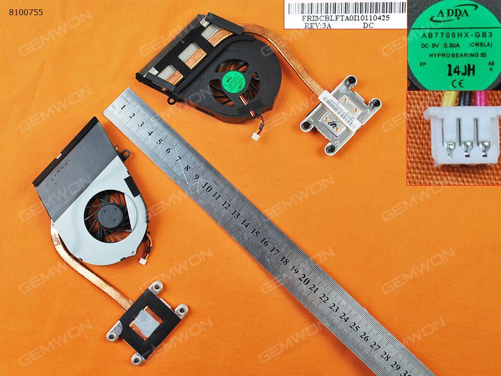 Picture of New Replacement CPU Cooling Fan For Toshiba L750 L750D L755(For Intel,Integrated graphics,Heatsink,Original) 3CBLFTA0I10 Layout