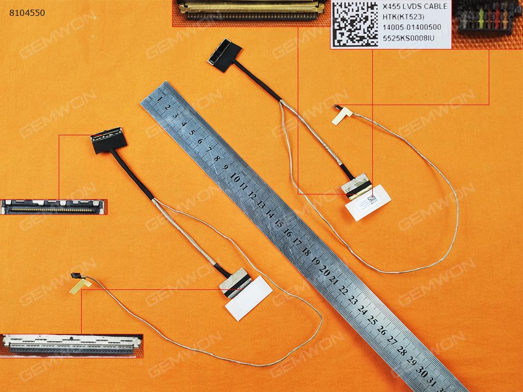 Picture of New LCD Display Screen Cable Replacement  For ASUS X455 K455 A455 W419L Y483L A454 X454 K454 R455 40Pin,ORG