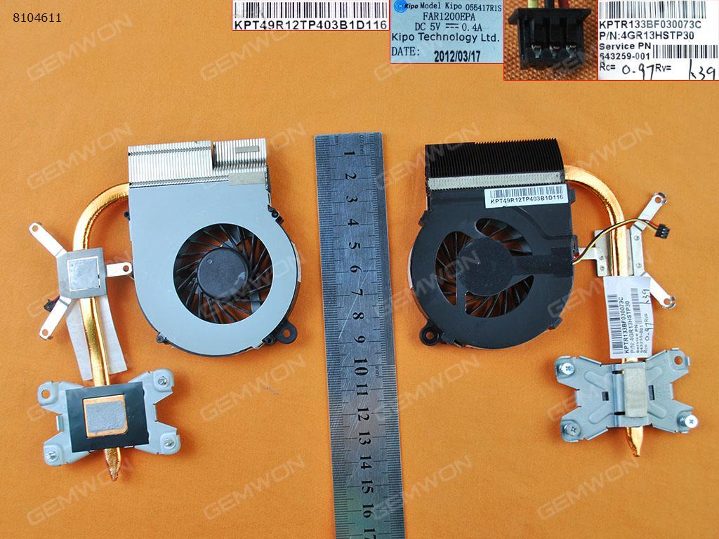 Picture of New Replacement CPU Cooling Fan For HP G4-1000 G6-1000(Heatsink,Version 1) 646578-001    4GR13HSTP30     643257-001 643259-001 Layout