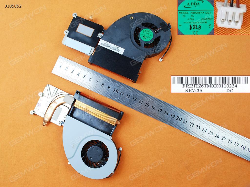 Picture of New Replacement CPU Cooling Fan For Toshiba X500 X505(Heatsink) AB9005HX-DD3      3ITZ6TM0I00 Layout