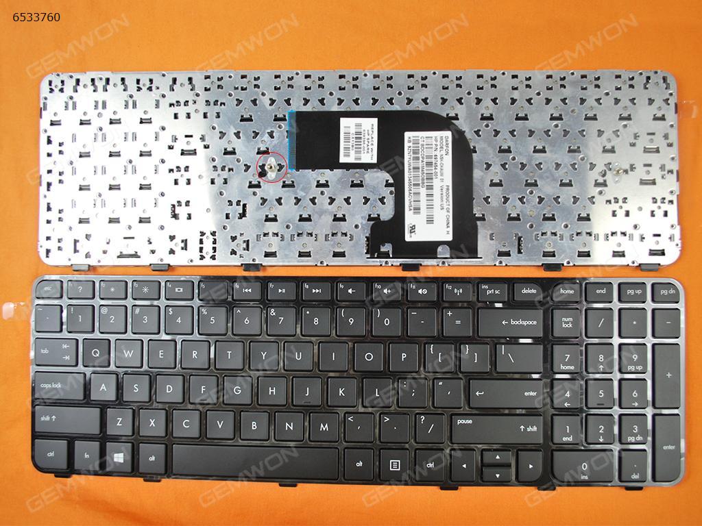 Picture of New Replacement Laptop Keyboard For HP DV6-7000 GLOSSY FRAME BLACK Win8 US Layout