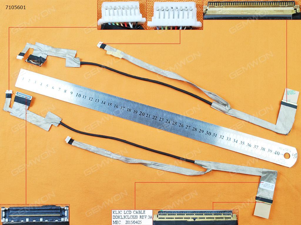 Picture of New LCD Display Screen Cable Replacement  For LENOVO Y560 Y560A Y560P Only For PN:DDKL3CLC020 DDKL3CLC000(For Normal Screen)，OEM