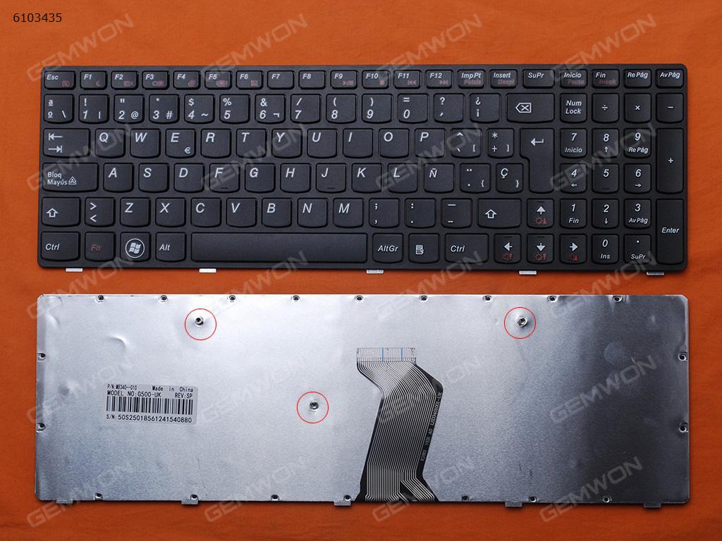 Picture of New Replacement Laptop Keyboard For LENOVO G500 G505 G510 BLACK FRAME BLACK OEM SP Layout