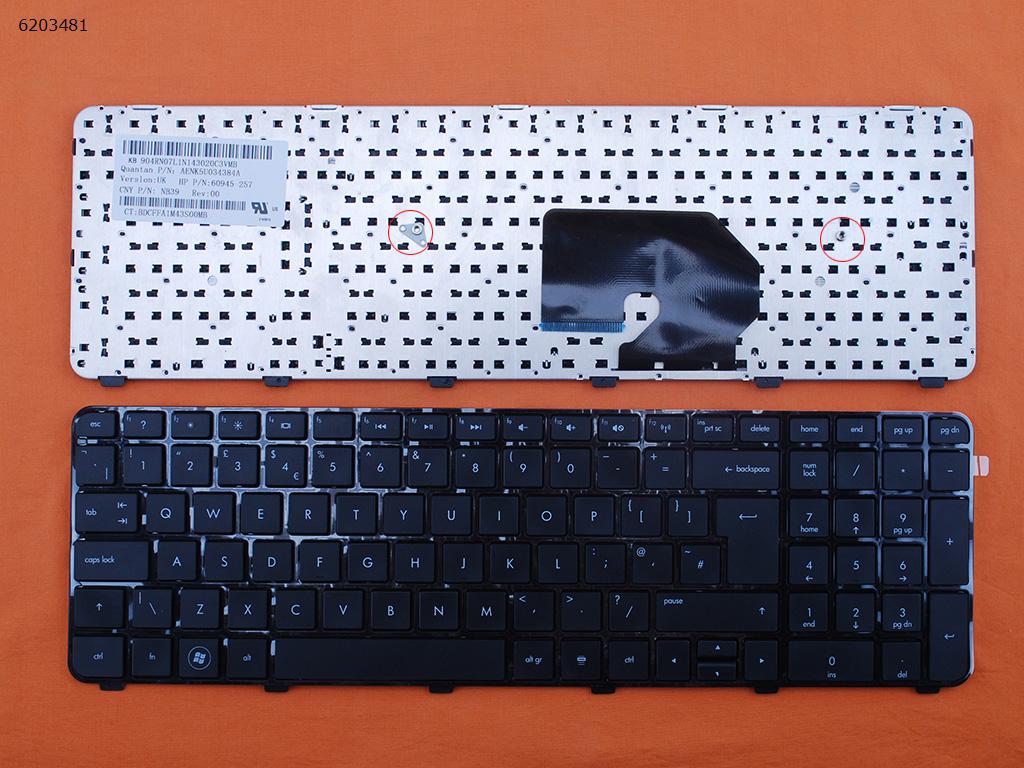 Picture of New Replacement Laptop Keyboard For HP DV7-6000 GLOSSY FRAME BLACK( OEM ) Uk Layout