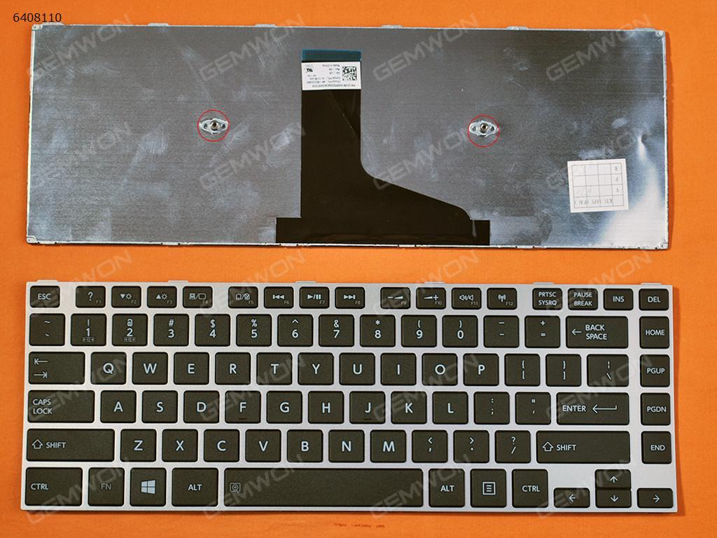 Picture of New Replacement Laptop Keyboard For TOSHIBA M40T SILVER FRAME BLACK (For Win8) US Layout
