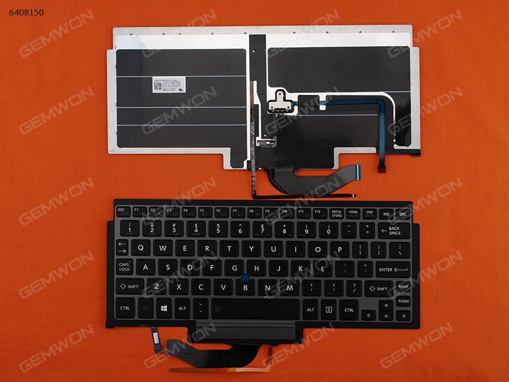 Picture of New Replacement Laptop Keyboard For TOSHIBA Z15t-A GOLDEN FRAME BLACK WIN8 (Backlit,With Point stick) US Layout