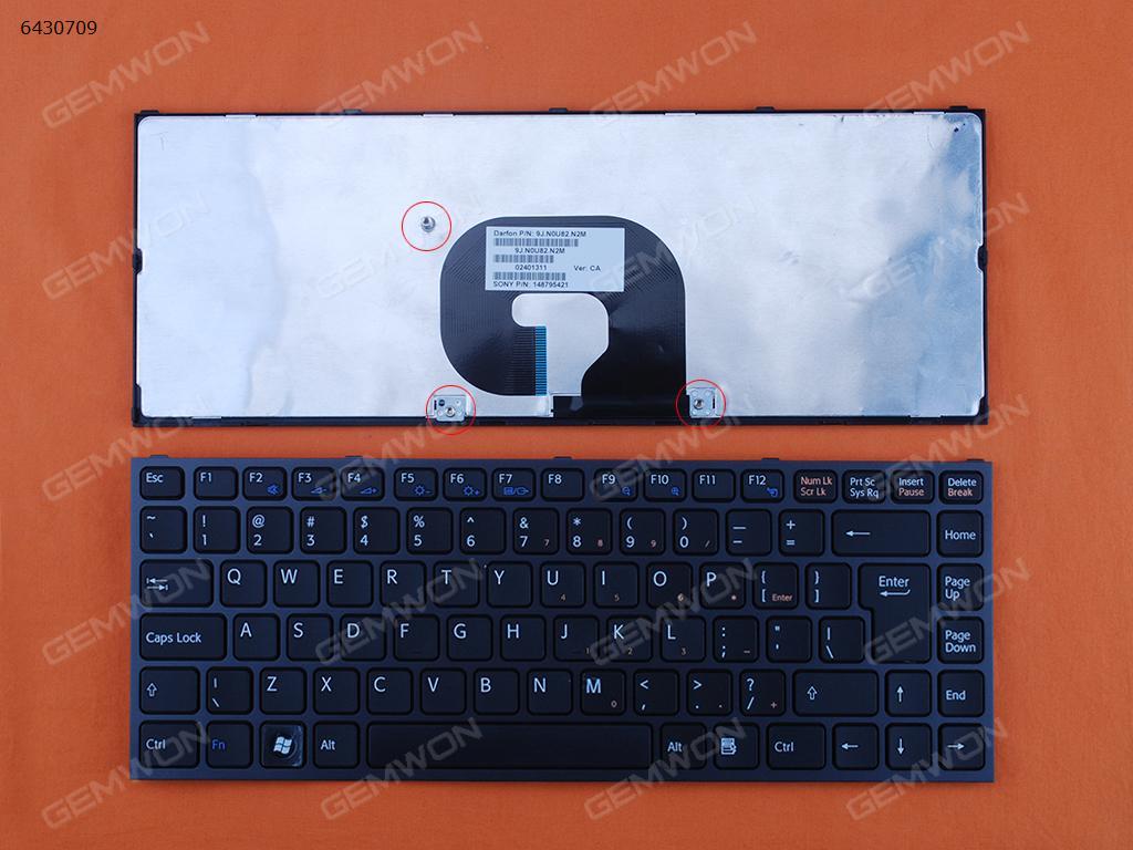 Picture of New Replacement Laptop Keyboard For SONY VPC-Y2 BLACK FRAME BLACK UI Layout