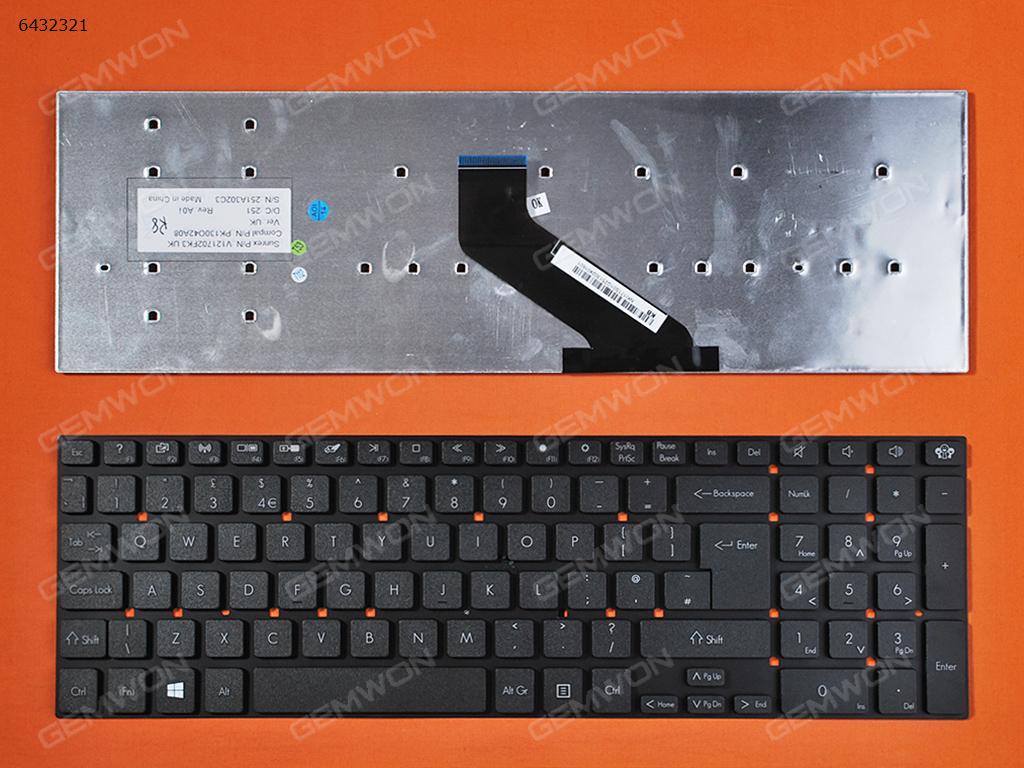 Picture of New Replacement Laptop Keyboard For GATEWAY NV55S BLACK(For Win8) Uk Layout