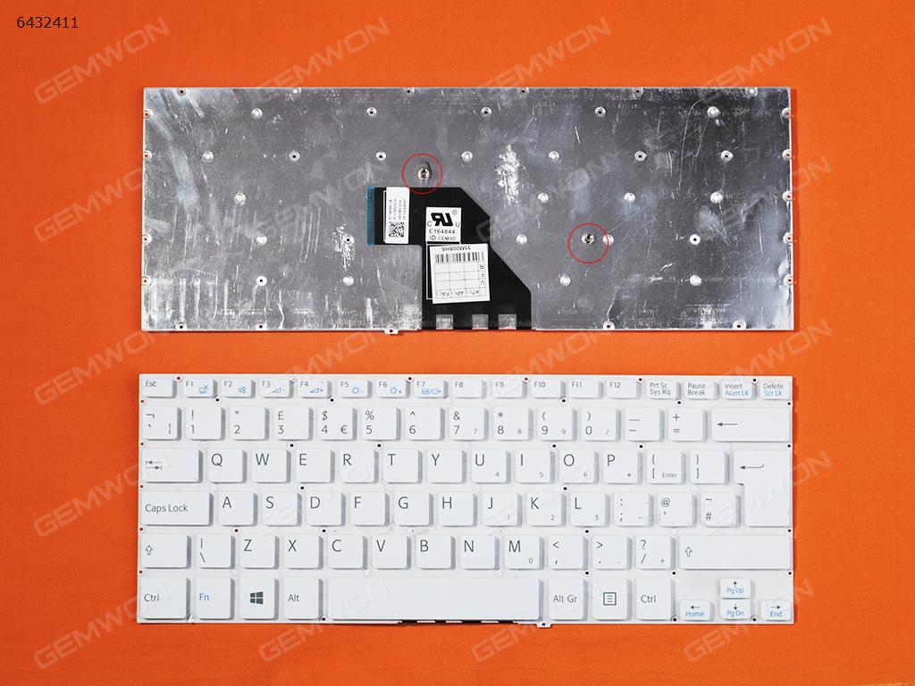 Picture of New Replacement Laptop Keyboard For SONY SVF 14 White (Without FRAME,Win8) Uk Layout