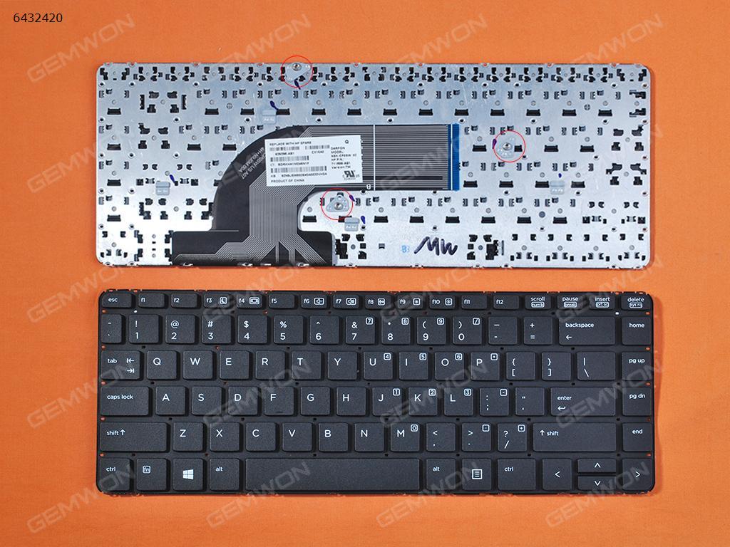 Picture of New Replacement Laptop Keyboard For HP PROBOOK 440 G0 440 G1 445 G1 440 G2 445 G2 430 G2 BLACK(without FRAME,with foil,For Win8) US Layout