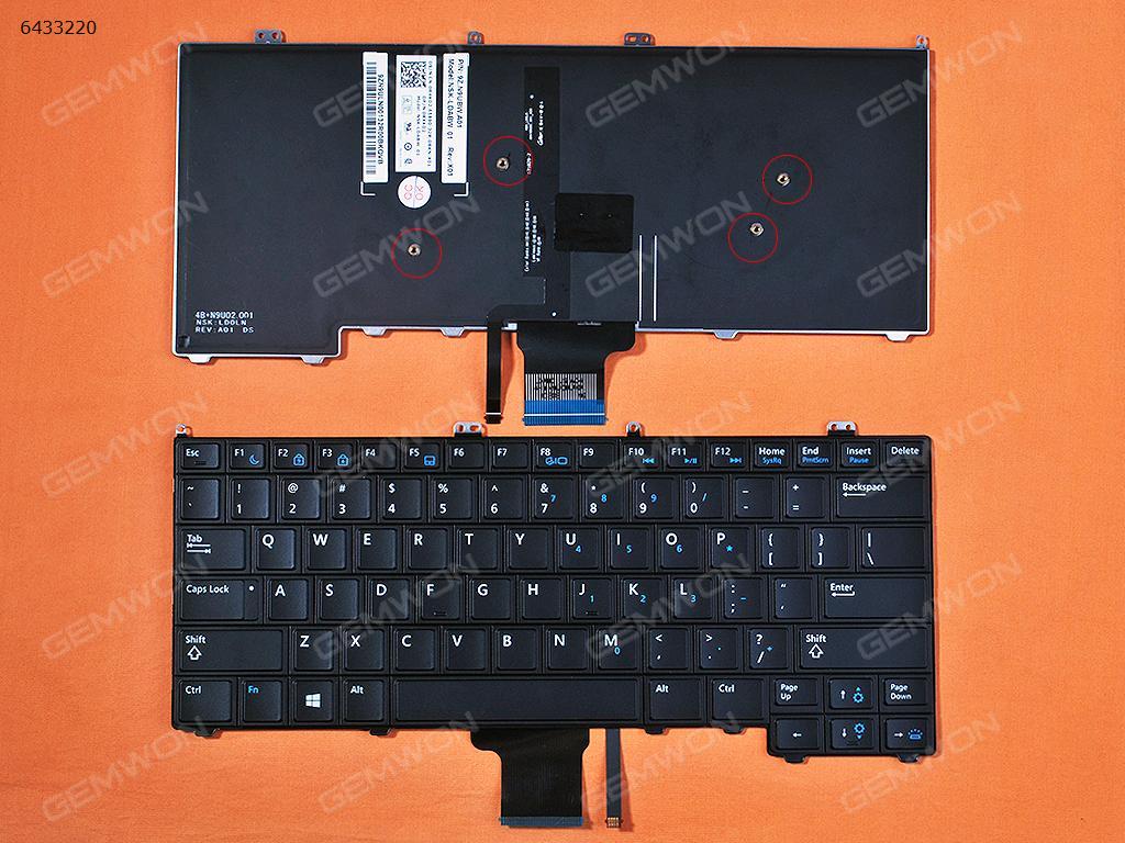 Picture of New Replacement Laptop Keyboard For DELL Latitude E7440 E7420 E7240BLACK (Without Point stick,Backlit For Win8) US Layout
