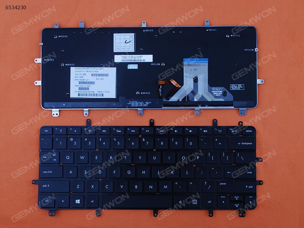 Picture of New Replacement Laptop Keyboard For HP ENVY Spectre XT Pro Ultrabook 13-2000 BLACK WIN8 (Backlit) US Layout