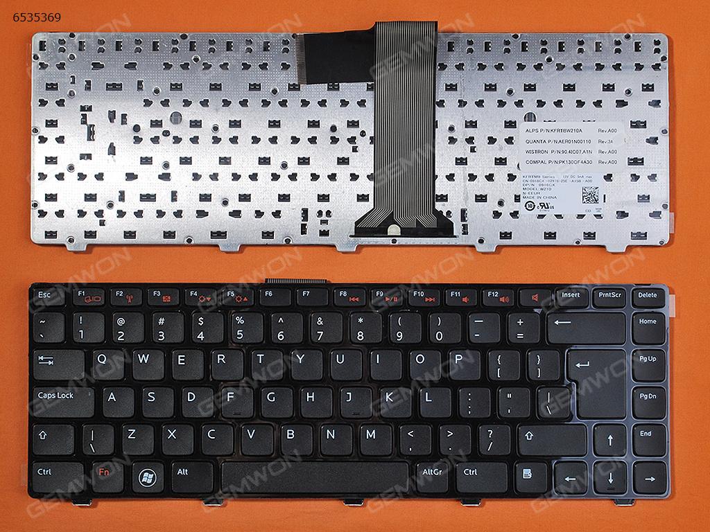 Picture of New Replacement Laptop Keyboard For DELL 3550/XPS New Inspiron 14R/Inspiron N4110 M4110 N4050 M4040 N411Z BLACK FRAME BLACK UI Layout