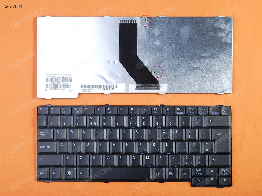 Picture of New Replacement Laptop Keyboard For TOSHIBA L100 BLACK(Without screw on the back) Uk Layout