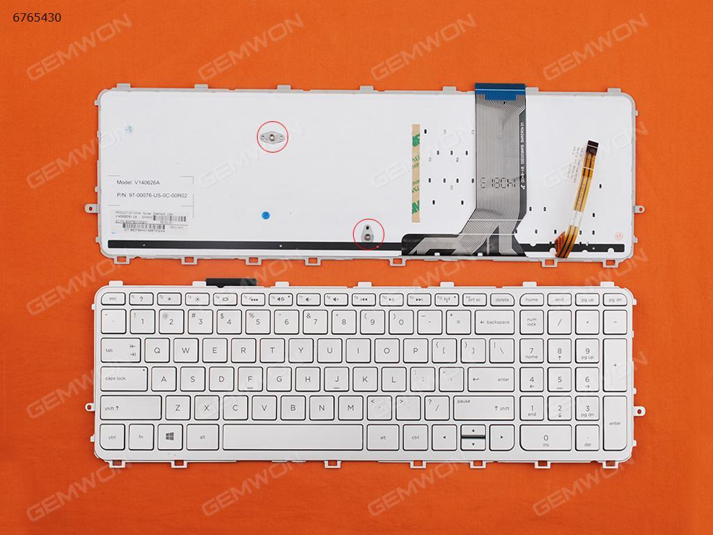 Picture of New Replacement Laptop Keyboard For HP ENVY M6-n100 15-Q  15T-Q 15-j Series SILVER FRAME SILVER ( Backlit, For Win8) US Layout