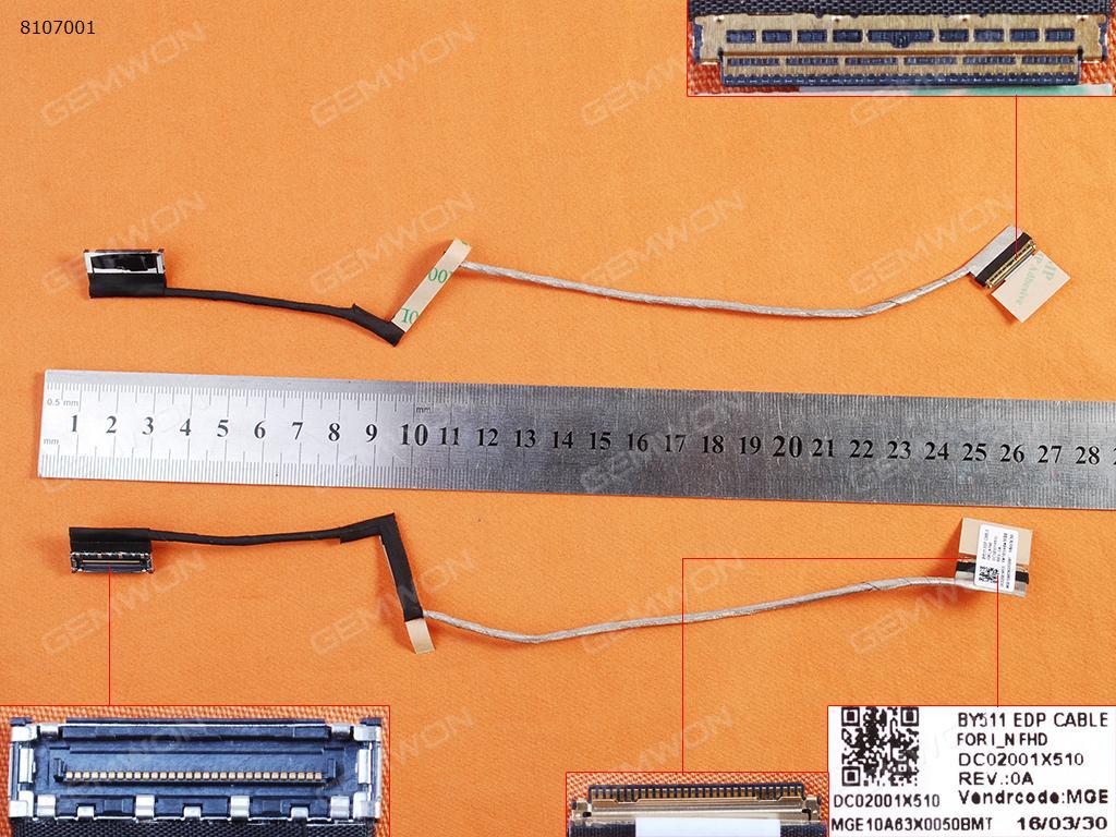 Picture of New LCD Display Screen Cable Replacement  For Lenovo Y700-15-17 Y700 15ISK Y700-15ISK Touch Motherboard Interface 30Pin,LCD Screen Interface 30Pin,ORG