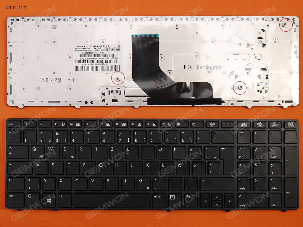 Picture of New Replacement Laptop Keyboard For HP ProBook 6560B/EliteBook 8570P 8560P BLACK FRAME BLACK(Without Point stick,For Win8) GR Layout