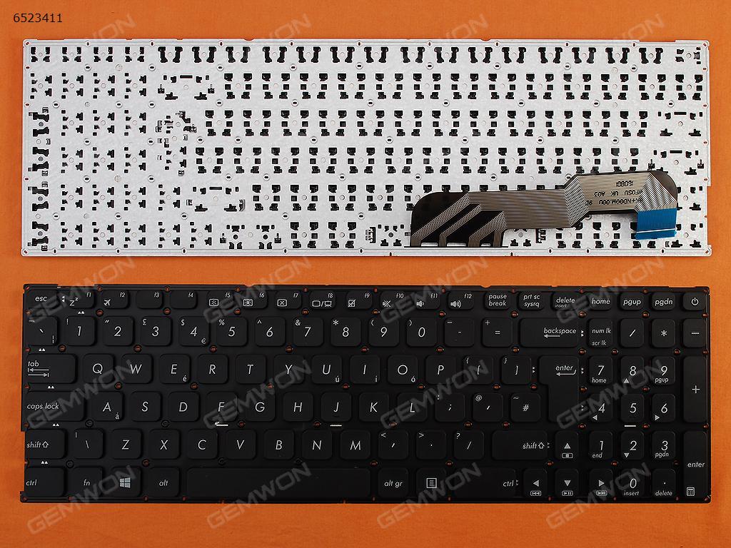Picture of New Replacement Laptop Keyboard For ASUS X541 BLACK(without FRAME)win8 Uk Layout