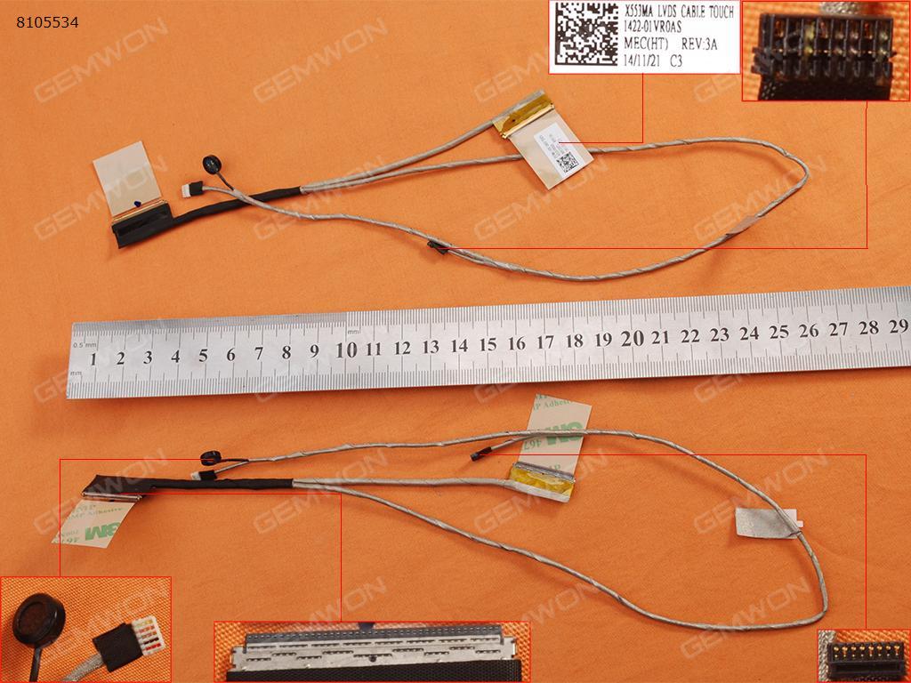 Picture of New LCD Display Screen Cable Replacement  For ASUS X553MA F553M X553S X553SA X553M With Touch(40Pin，With mic)，ORG