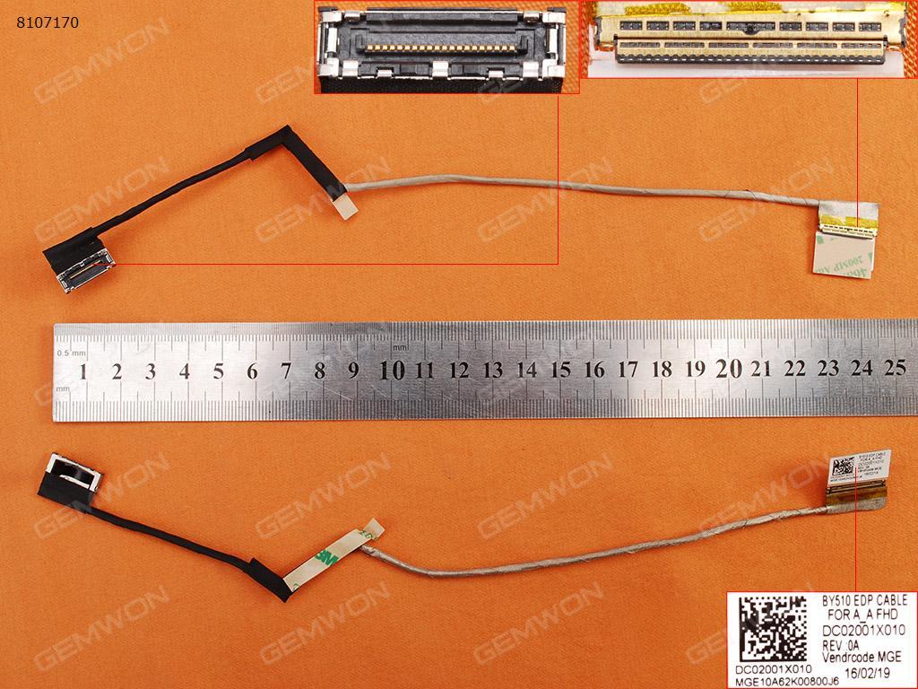 Picture of New LCD Display Screen Cable Replacement  For Lenovo IdeaPad Y700 Y700-15 Y700-17 Y700-15ACZ Motherboard Interface 20Pin,LCD Screen Interface 30Pin，ORG