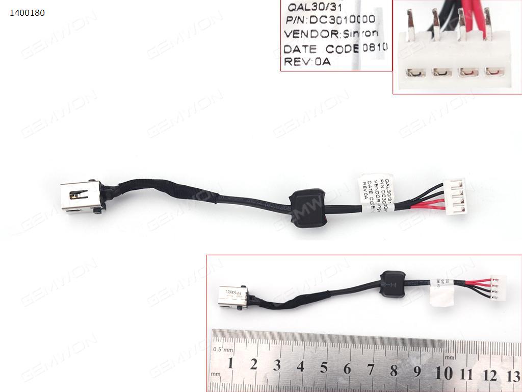 Picture of Toshiba Satellite P855 P855-S5200 DC Power Jack Connector Cable Dc30100ka00 (with cable)