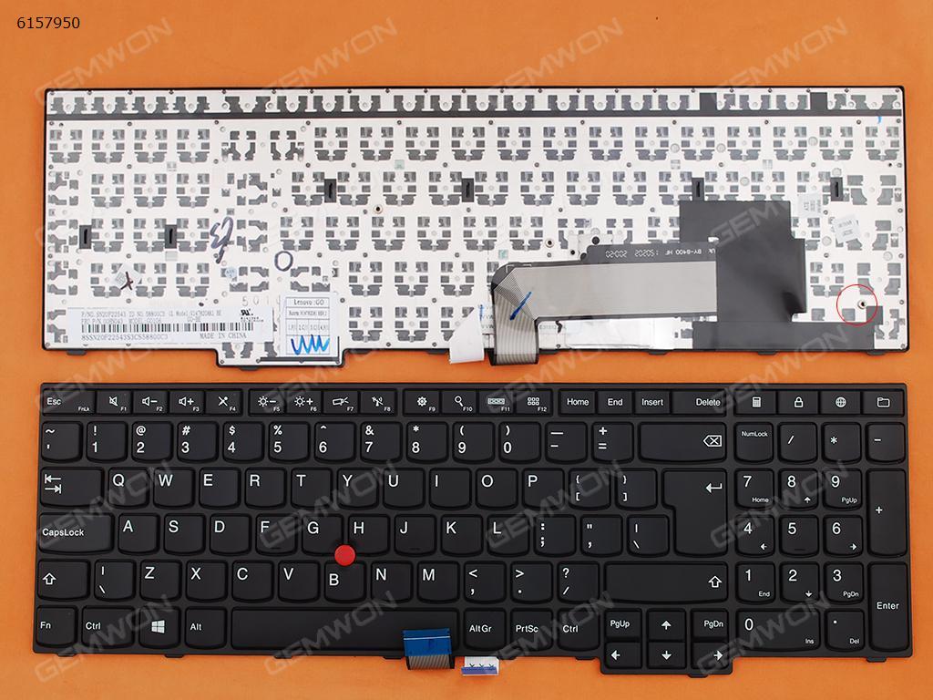 Picture of New Replacement Laptop Keyboard For Thinkpad E555 E550 BLACK FRAME BLACK(With Point stick,Win8,Big Enter) US Layout