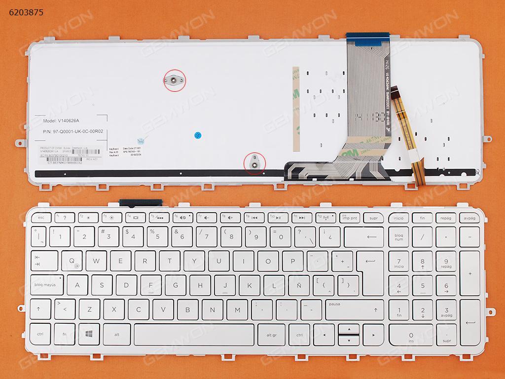 Picture of New Replacement Laptop Keyboard For HP ENVY 15-j Series SILVER FRAME SILVER( BLACKlit, For Win8) LA Layout