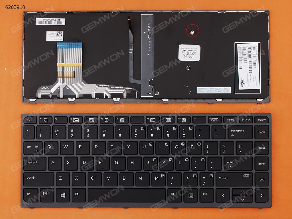 Picture of New Replacement Laptop Keyboard For HP ZBook Studio G3 dark grey FRAME BLACK (Backlit,WIN8) US Layout