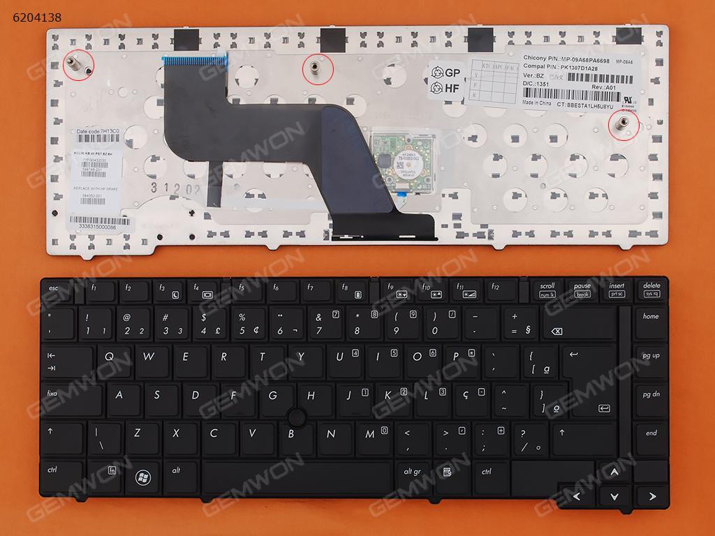 Picture of New Replacement Laptop Keyboard For HP EliteBook 8440P 8440W BLACK(With Point stick) BR Layout