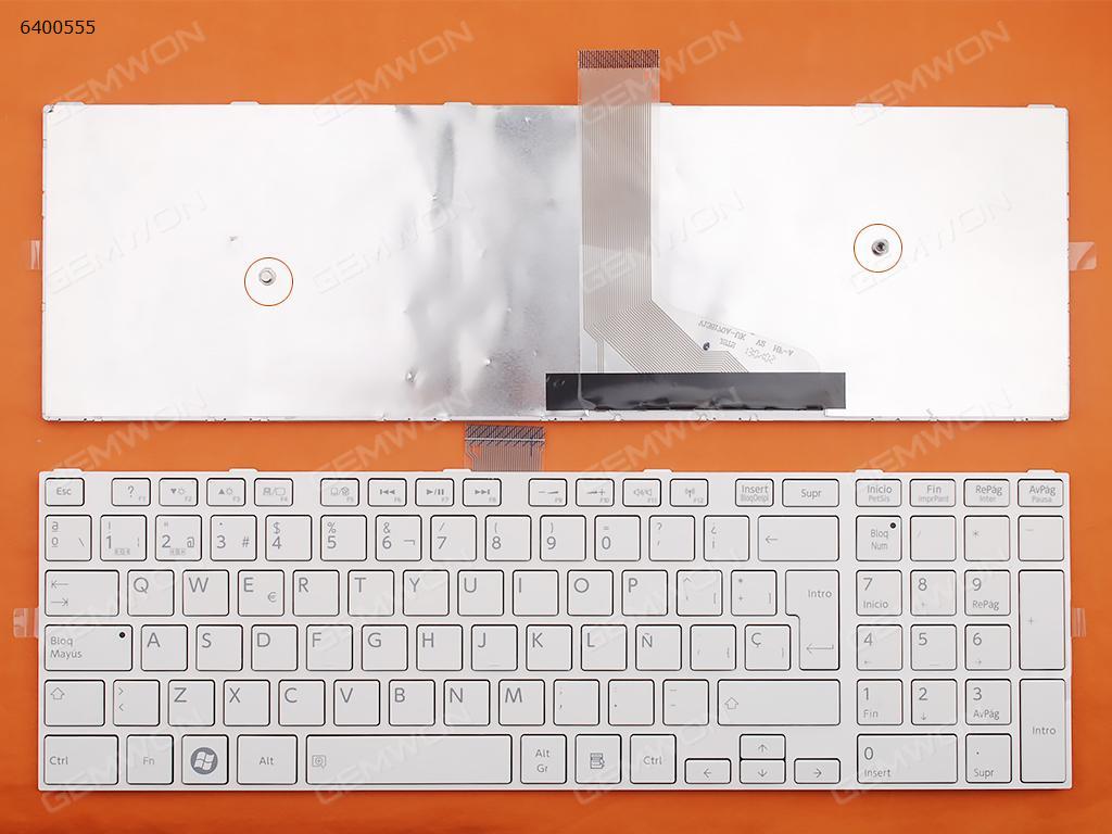 Picture of New Replacement Laptop Keyboard For TOSHIBA C55-A WHITE FRAME WHITE SP Layout
