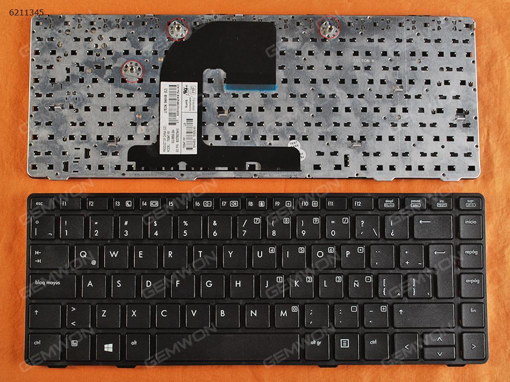 Picture of New Replacement Laptop Keyboard For HP EliteBook 8460P BLACK FRAME BLACK WIN8 (Without Point stick) LA Layout