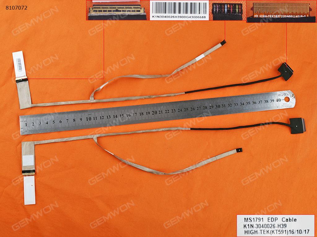 Picture of New LCD Display Screen Cable Replacement  For MSI GE72 PE70 GT72S MSI1791 30Pin EDP，ORG