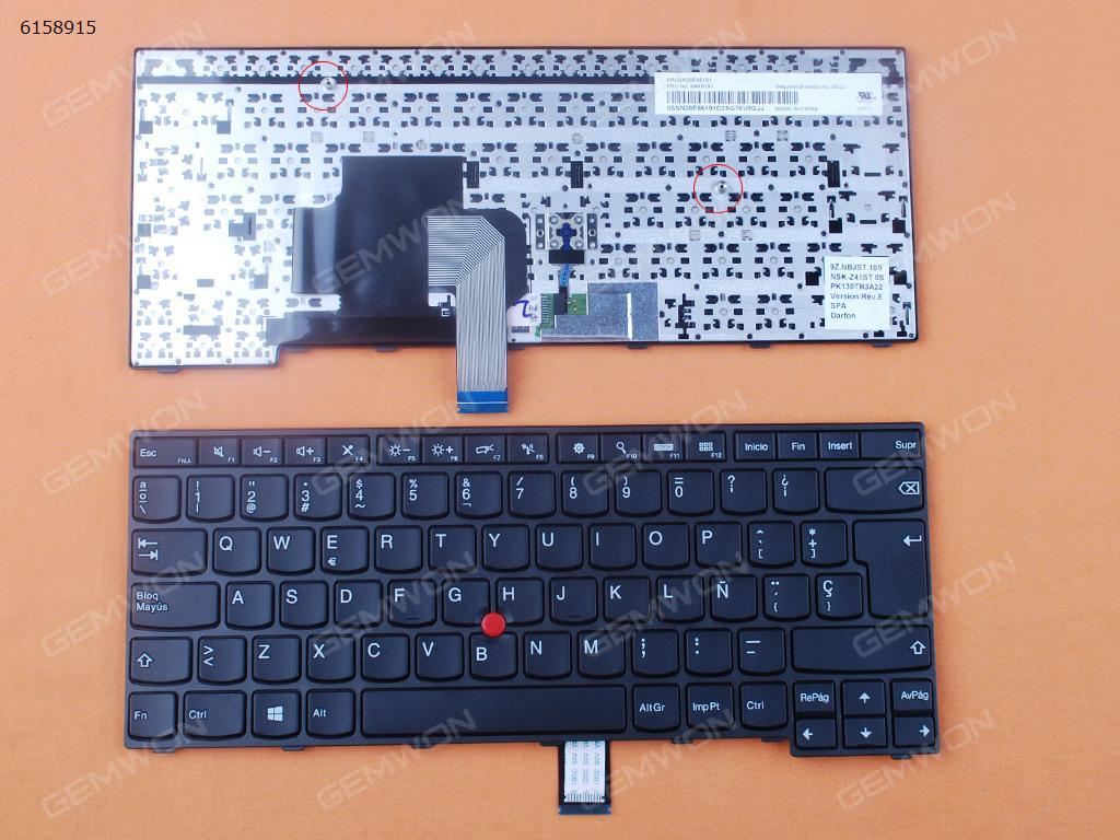 Picture of New Replacement Laptop Keyboard For Thinkpad E450 E455 E450C BLACK FRAME BLACK(With Point stick,Win8) SP Layout