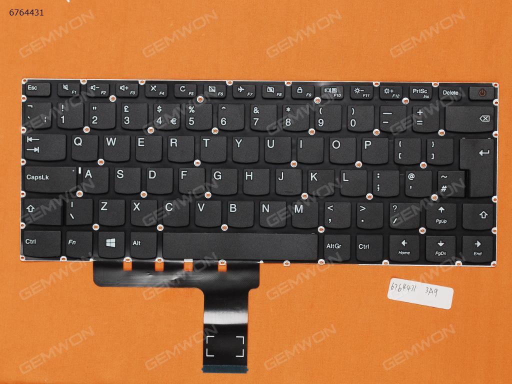 Picture of New Replacement Laptop Keyboard For LENOVO Ideapad 110-14IBR BLACK win8 (Without FRAME) Uk Layout