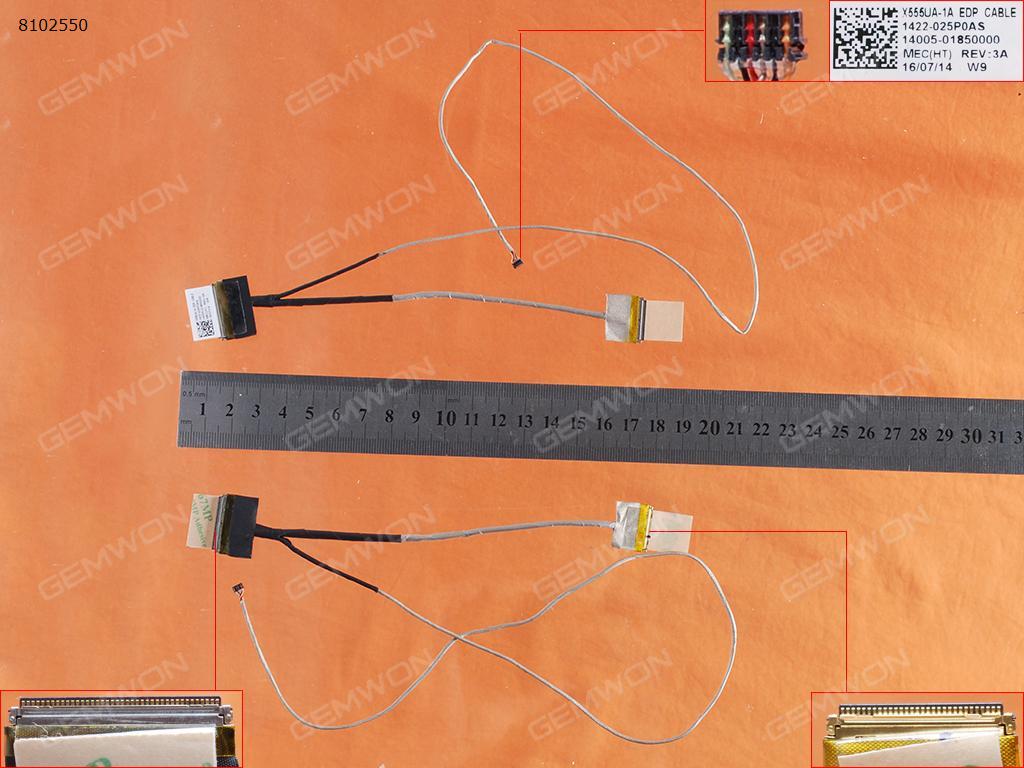Picture of New LCD Display Screen Cable Replacement  For ASUS X555UA-1A X555UB A555U A555UA X556 W519L,Motherboard Interface 40Pin,LCD Screen Interface 30Pin EDP，ORG
