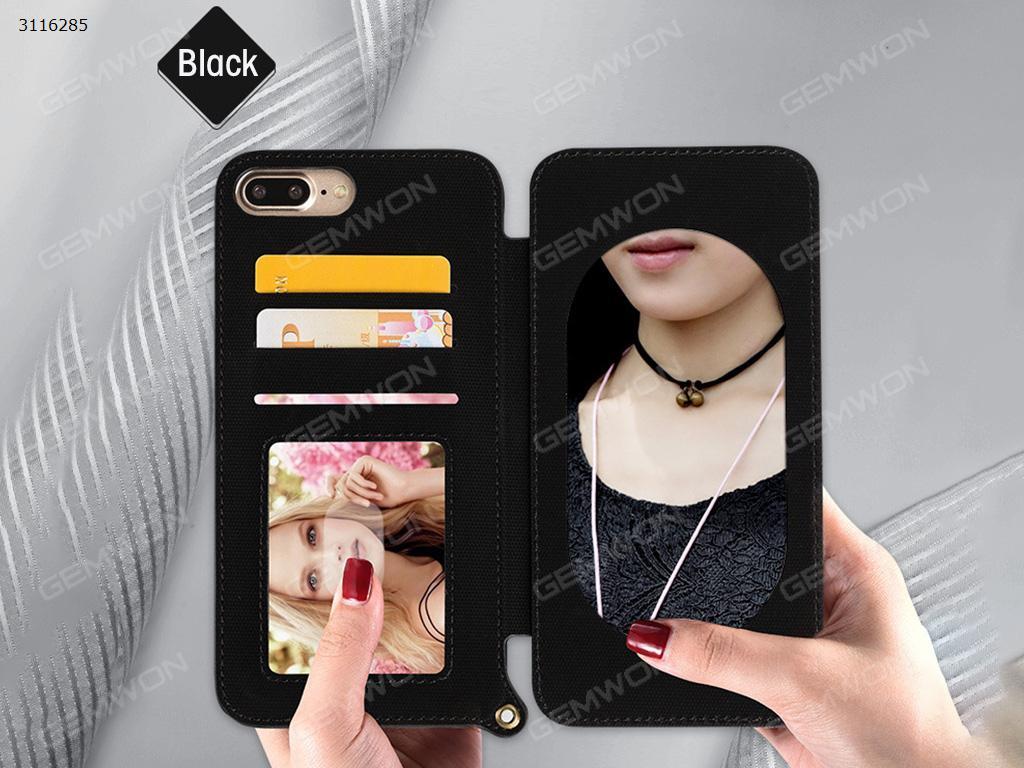 Picture of iPhone 6 Lanyard Mobile phone shell, Lanyard Mobile phone shell plating mirror, Black