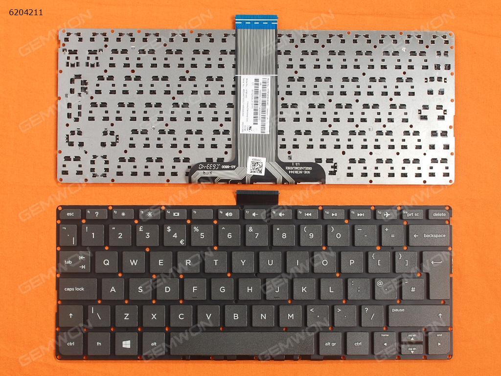 Picture of New Replacement Laptop Keyboard For HP Pavilion 11-K BLACK(Without FRAME ,WIN8) Uk Layout