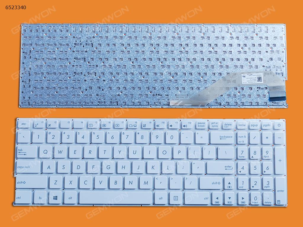 Picture of New Replacement Laptop Keyboard For ASUS X540 X540L WHITE(without FRAME,WIN8) US Layout