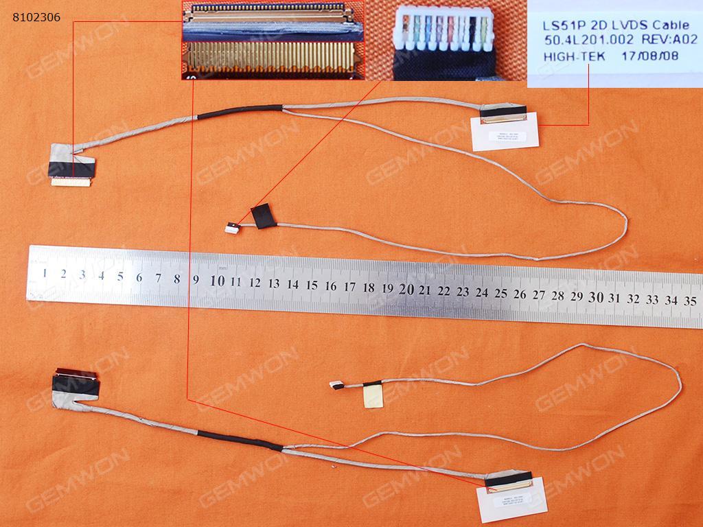 Picture of New LCD Display Screen Cable Replacement  For Lenovo Ideapad S510P LS51P ,Without Touch,ORG
