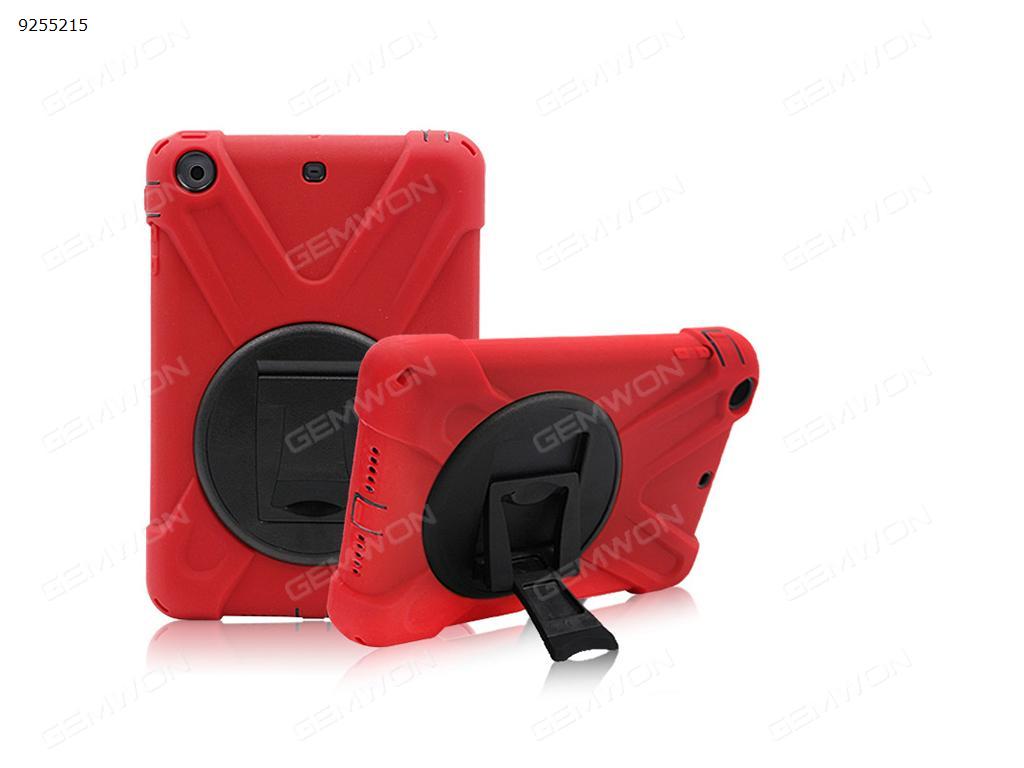 Picture of Safe Proof Screen Protector Cover Case for Apple IPad mini1/2/3, stand/ back/hand with 3 in 1,Red