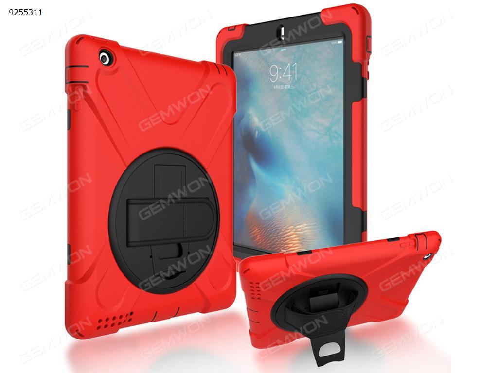 Picture of Safe Proof Screen Protector Cover Case for Apple IPad 2/3/4 , stand/ back/hand with 3 in 1,Red