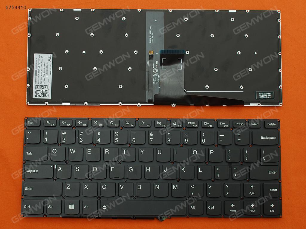Picture of New Replacement Laptop Keyboard For LENOVO Ideapad 310-14 BLACK win8(Backlit,Without FRAME) US Layout