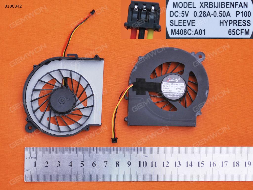 Picture of New Replacement CPU Cooling Fan For HP CQ42 G42 G4-1000 G6-1000(3 pins,High copy)  65CFM  P100 N/A Layout
