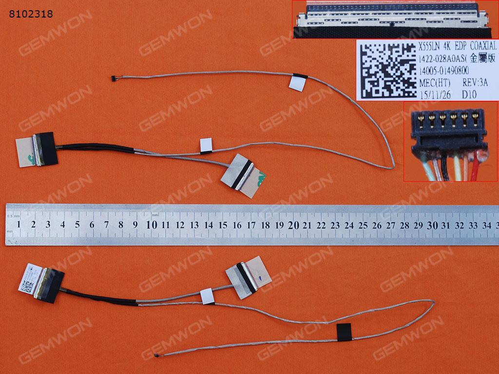 Picture of New LCD Display Screen Cable Replacement  For ASUS X555 X555LN VM590L FL5800L 40Pin,ORG