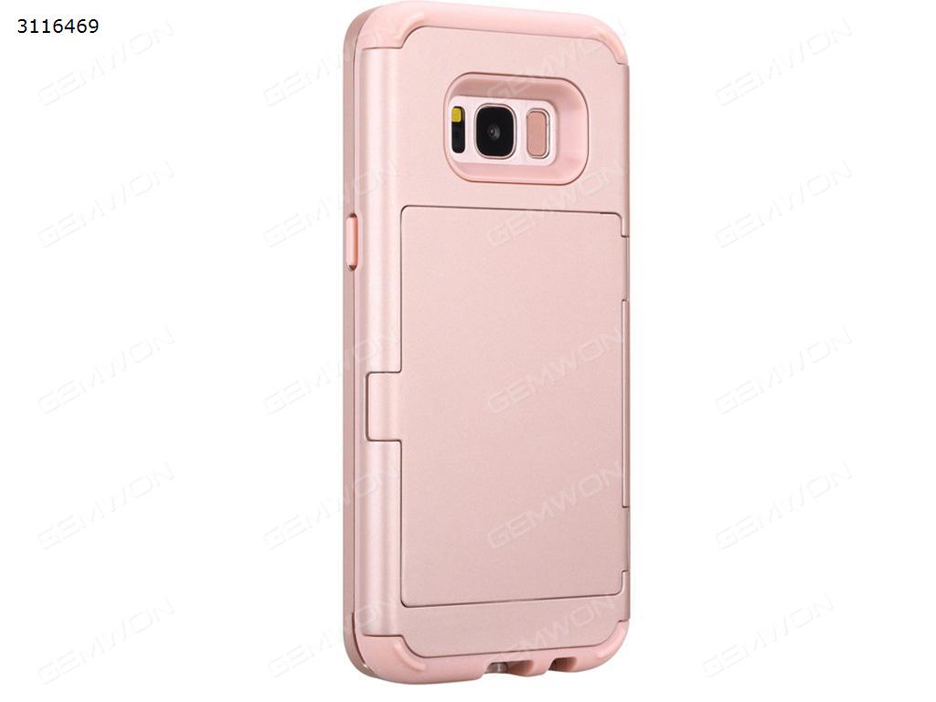 Picture of iPhone 6 Plus Mirror insert mobile phone shell, Flip card for mobile phone protection shell, Rose Gold