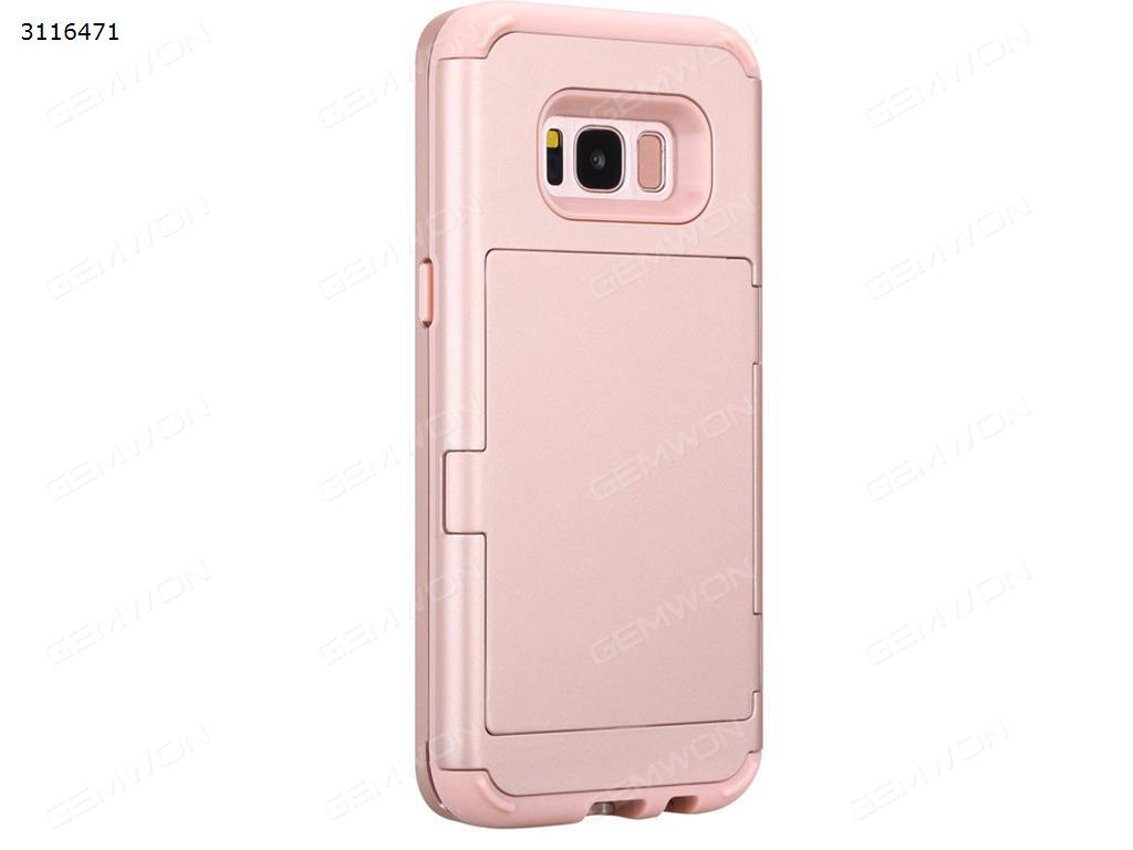 Picture of iPhone 7 Plus Mirror insert mobile phone shell, Flip card for mobile phone protection shell, Rose Gold