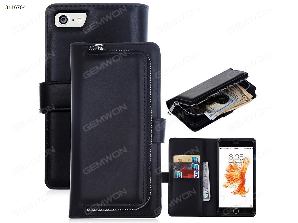 Picture of iphone7 plus plain wallet holster ，
Multifunctional combined fission case，black